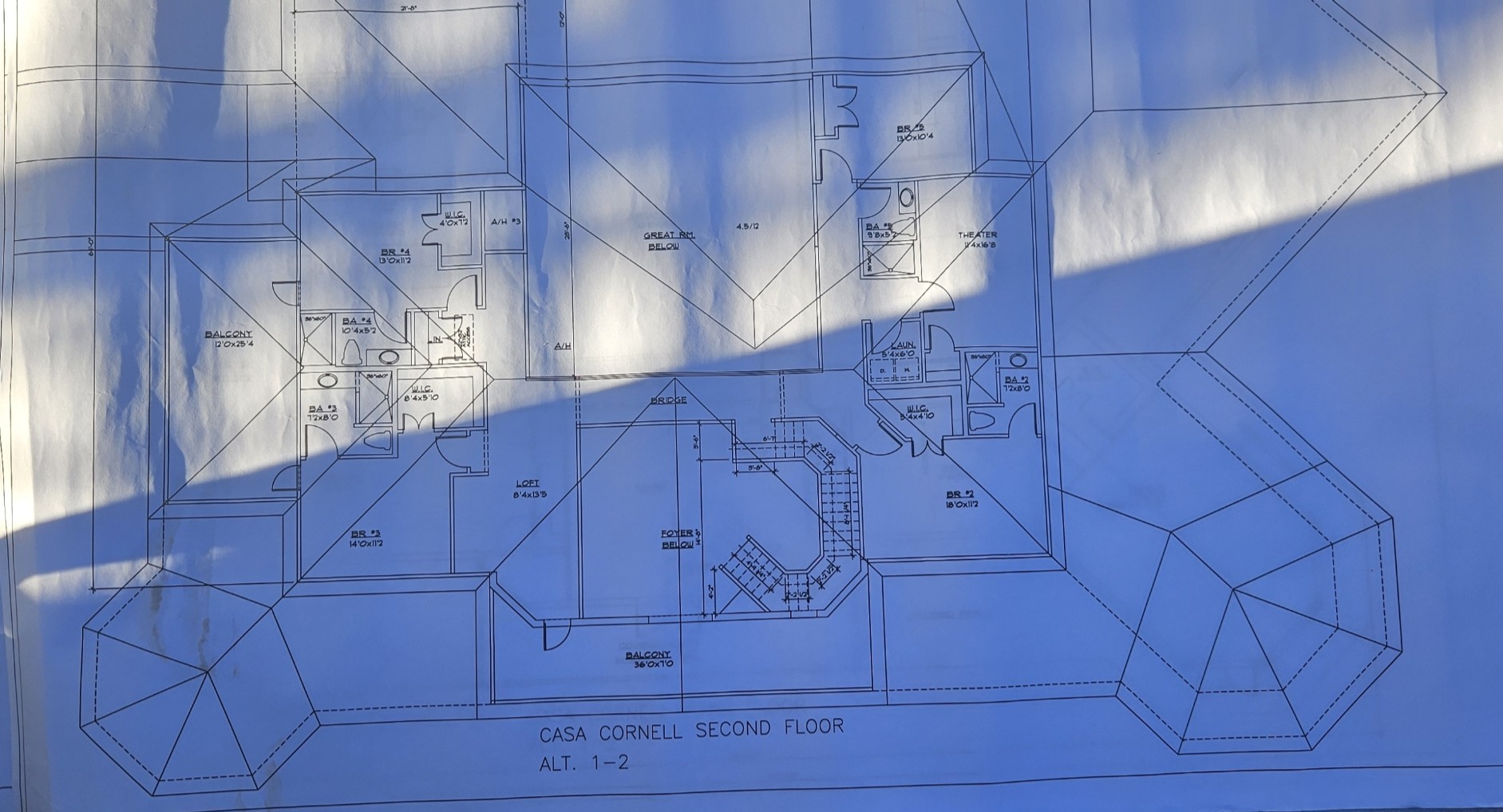 Second floor plan photograph