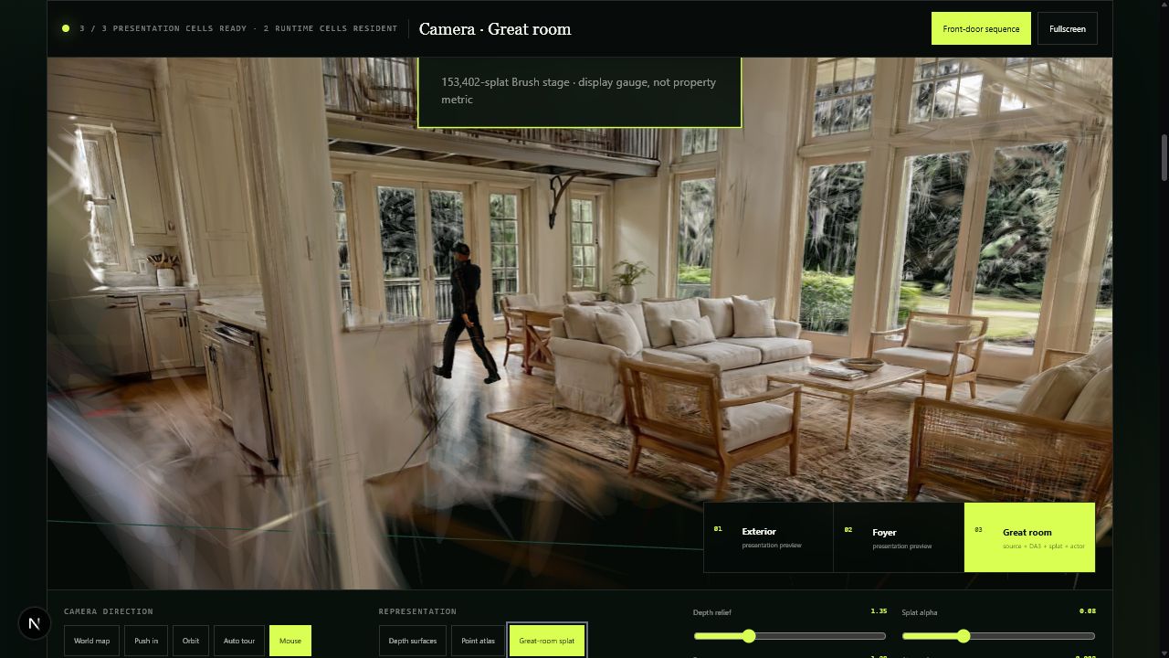 Great room splat with persistent actor